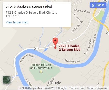 Mystash Storage Location Map | Clinton, TN